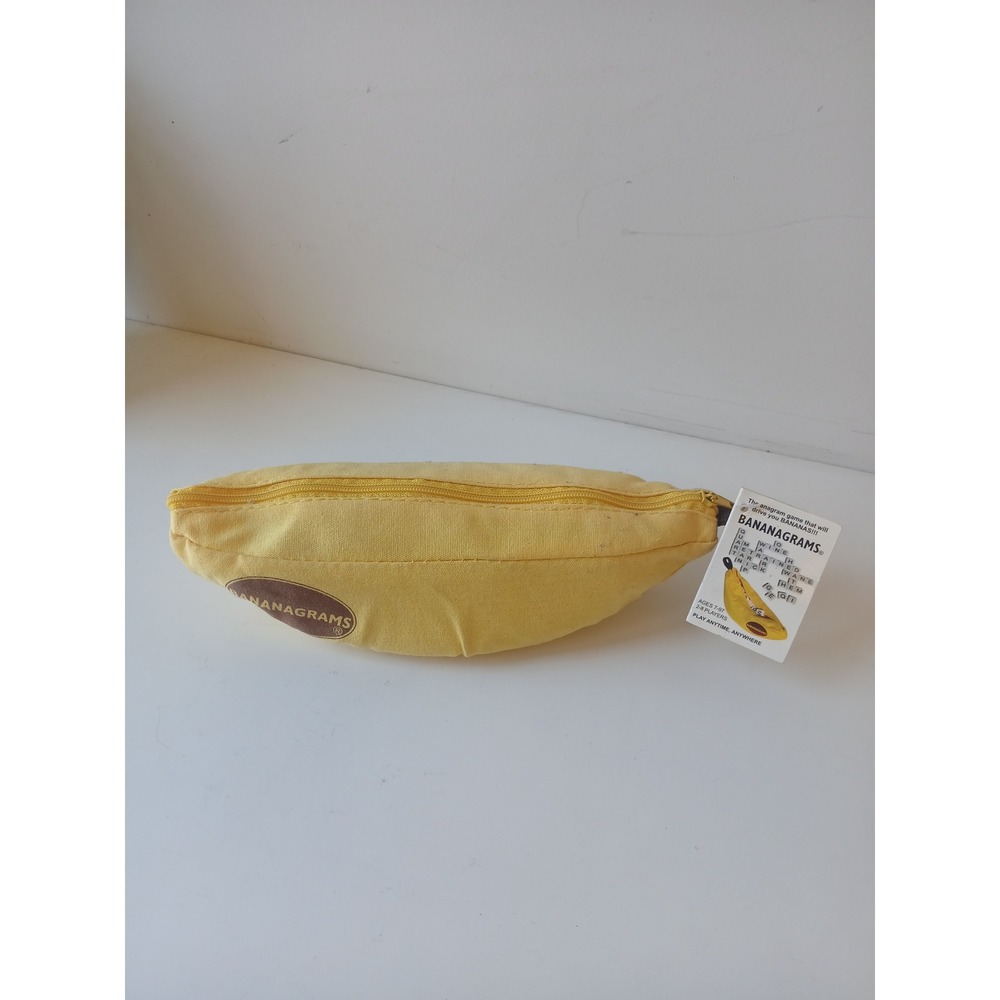 Bananagrams Word Game Yellow Banana Pouch New with Tags Travel Game Ages 7+